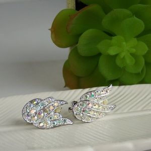 Vintage Gorgeous Wings Sarah Cov Clip Earrings